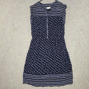 Loft Outlet Womens M Navy & White Casual Dress